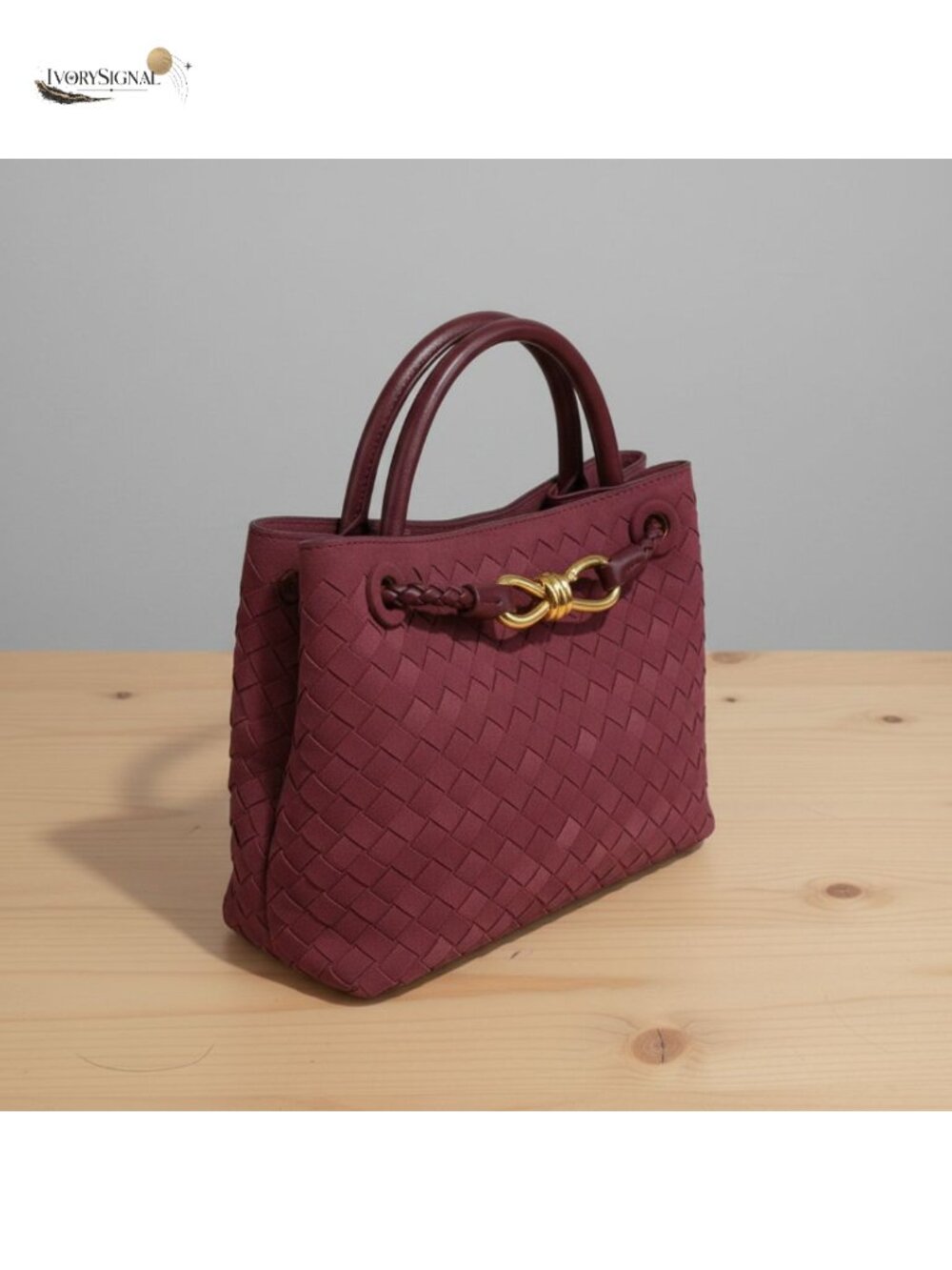 Woven Tote Bag Faux Leather Top Handle Shoulder Purse Satchel